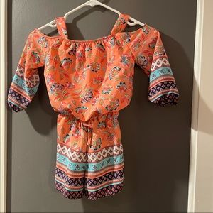 Cold Shoulder Girls Romper